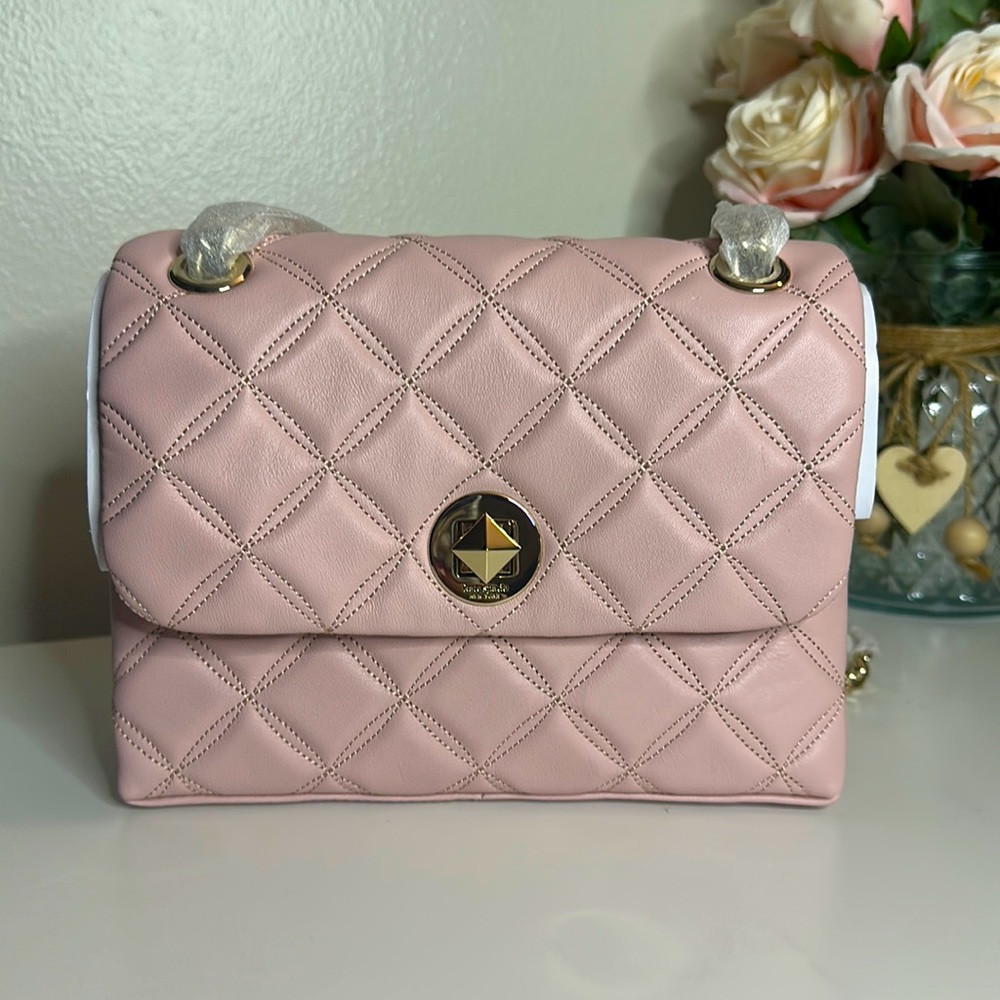 ๐ซ SOLD ๐ซ kate spade Pink Natalia Small Flap Crossbody Shoulder Bag NWT - Picture 8 of 16